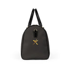 Premium Weekender Black Travel Bag-  Neg Marron Design with Blue and Red Accents