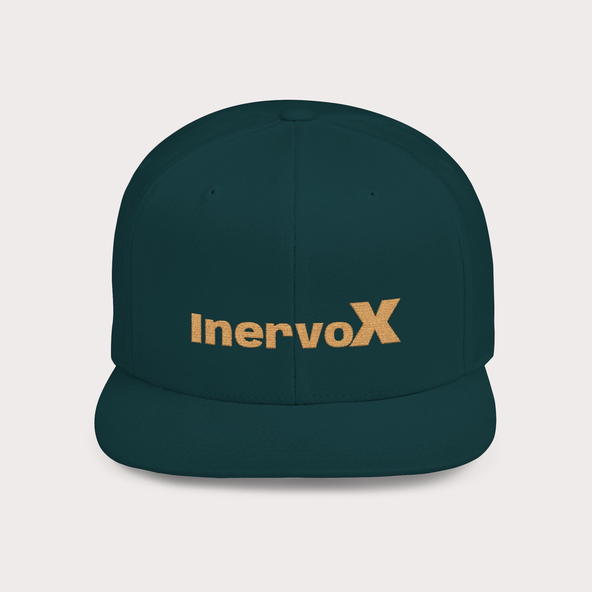 InervoX Minimal Logo Flat Bill Snapback Hat - Streetwear Cap