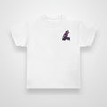 White t-shirt with 'GOAT' text on a white background