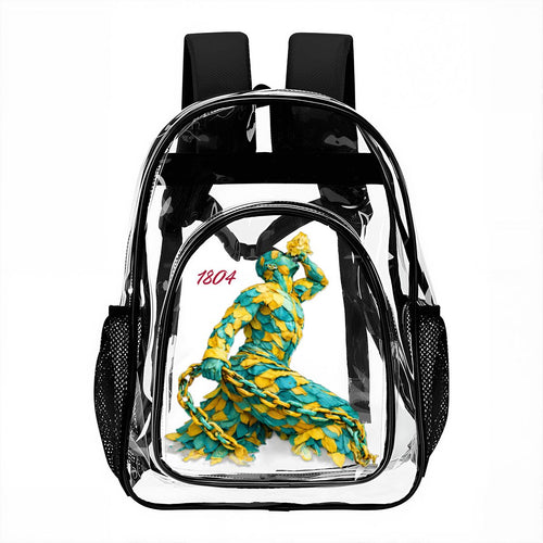 Neg Mawon Clear Backpack – Green & Yellow Edition
