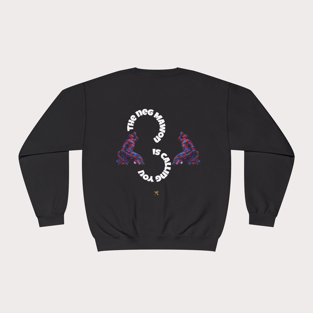 Crewneck Sweatshirt - Unisex Design Red/Blue Feathers
