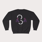 Crewneck Sweatshirt - Unisex Design Red/Blue Feathers
