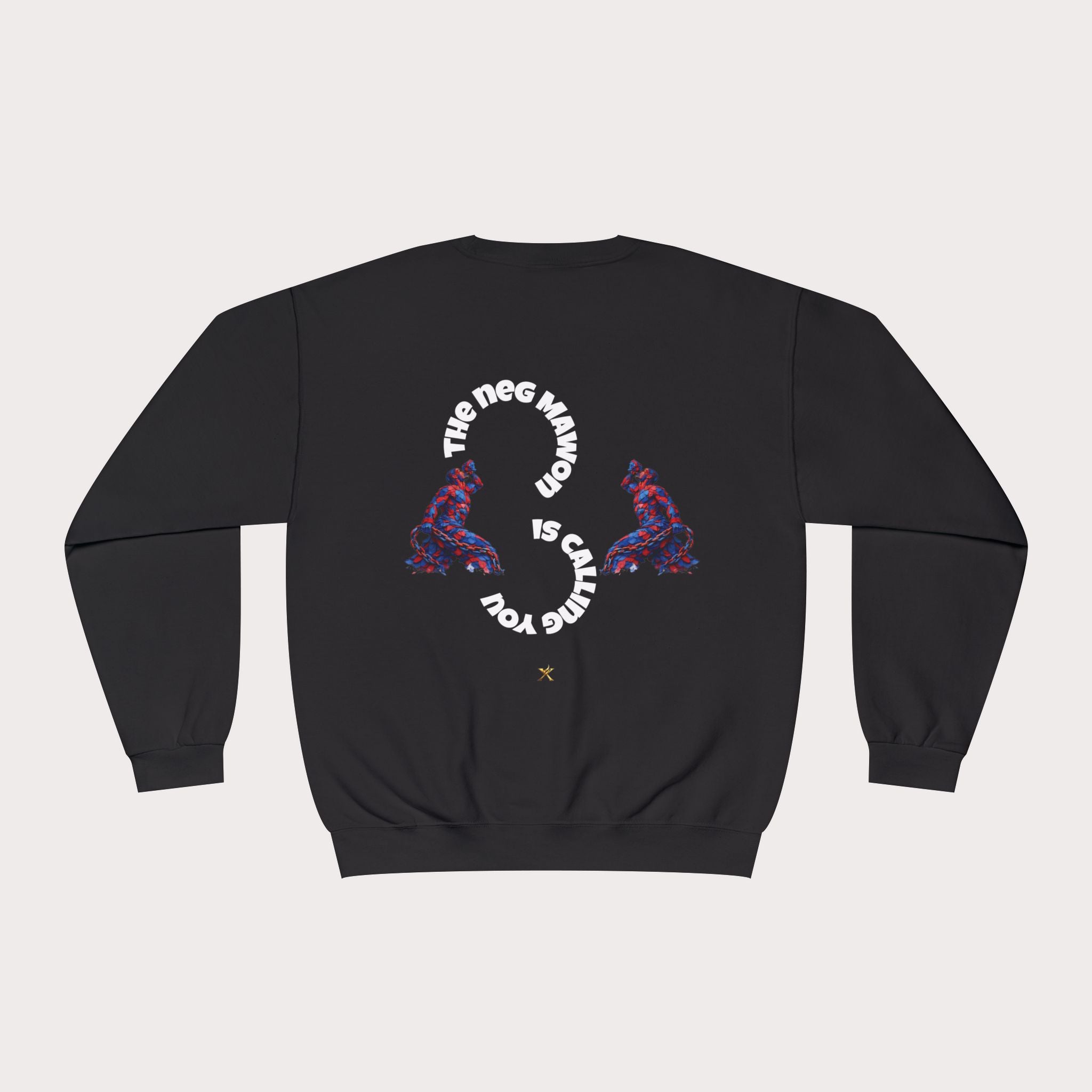 Crewneck Sweatshirt - Unisex Design Red/Blue Feathers