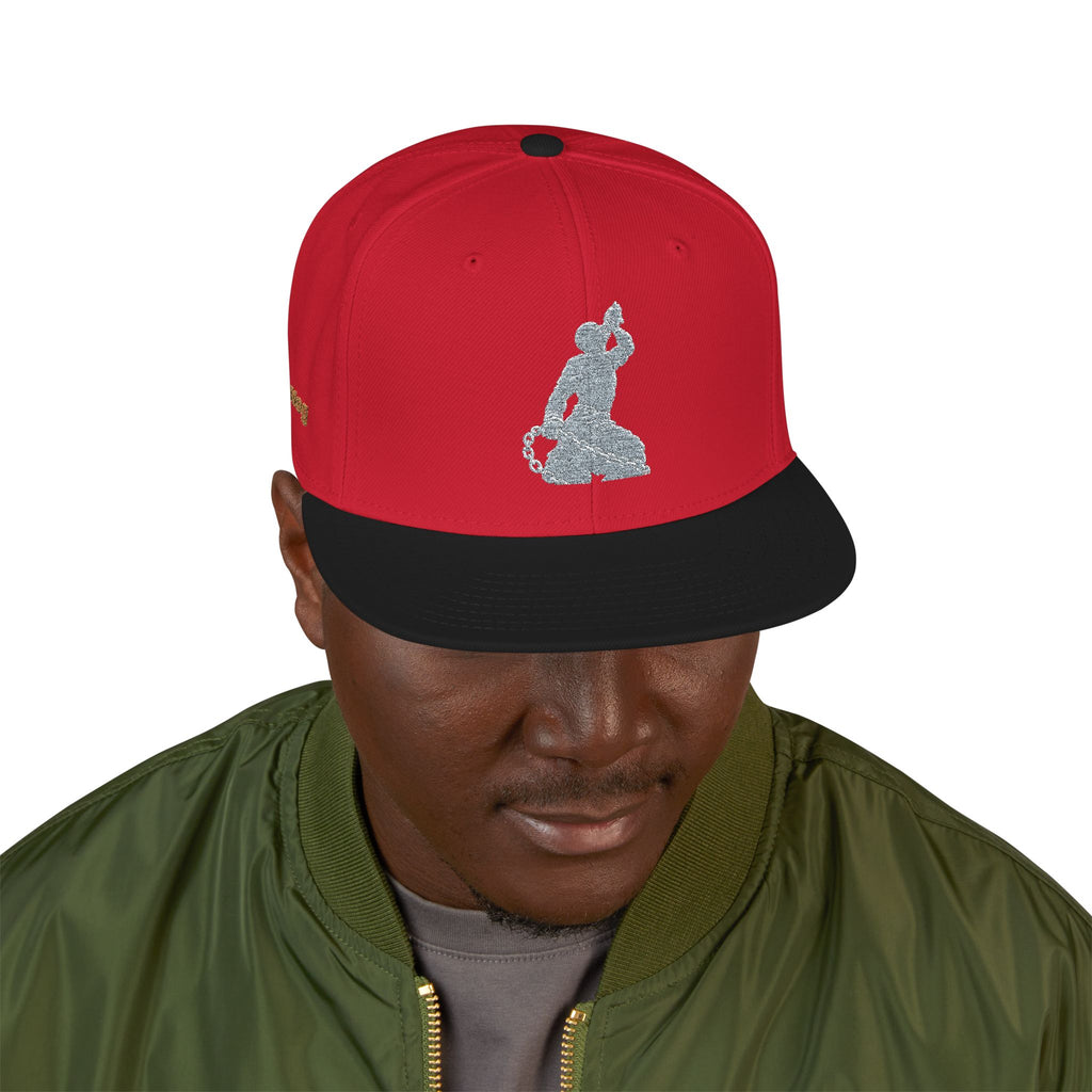 Embroidered Snapback Hat - Colorful Abstract Neg Mawon