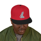 Embroidered Snapback Hat - Colorful Abstract Neg Mawon