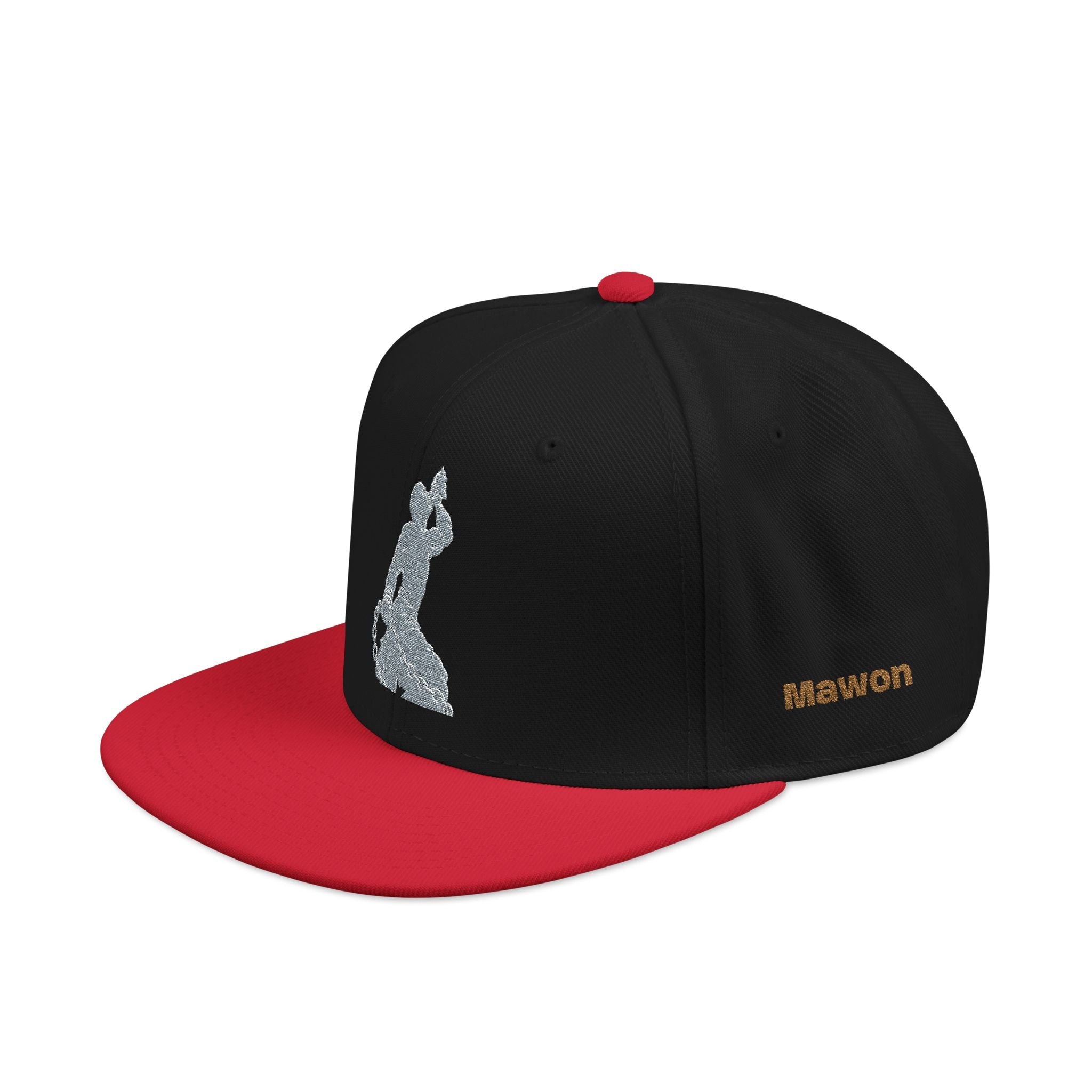 Embroidered Snapback Hat - Colorful Abstract Neg Mawon