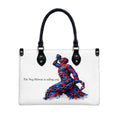 Neg Mawon Unchained PU Tote Bag – Blue & Red Petals