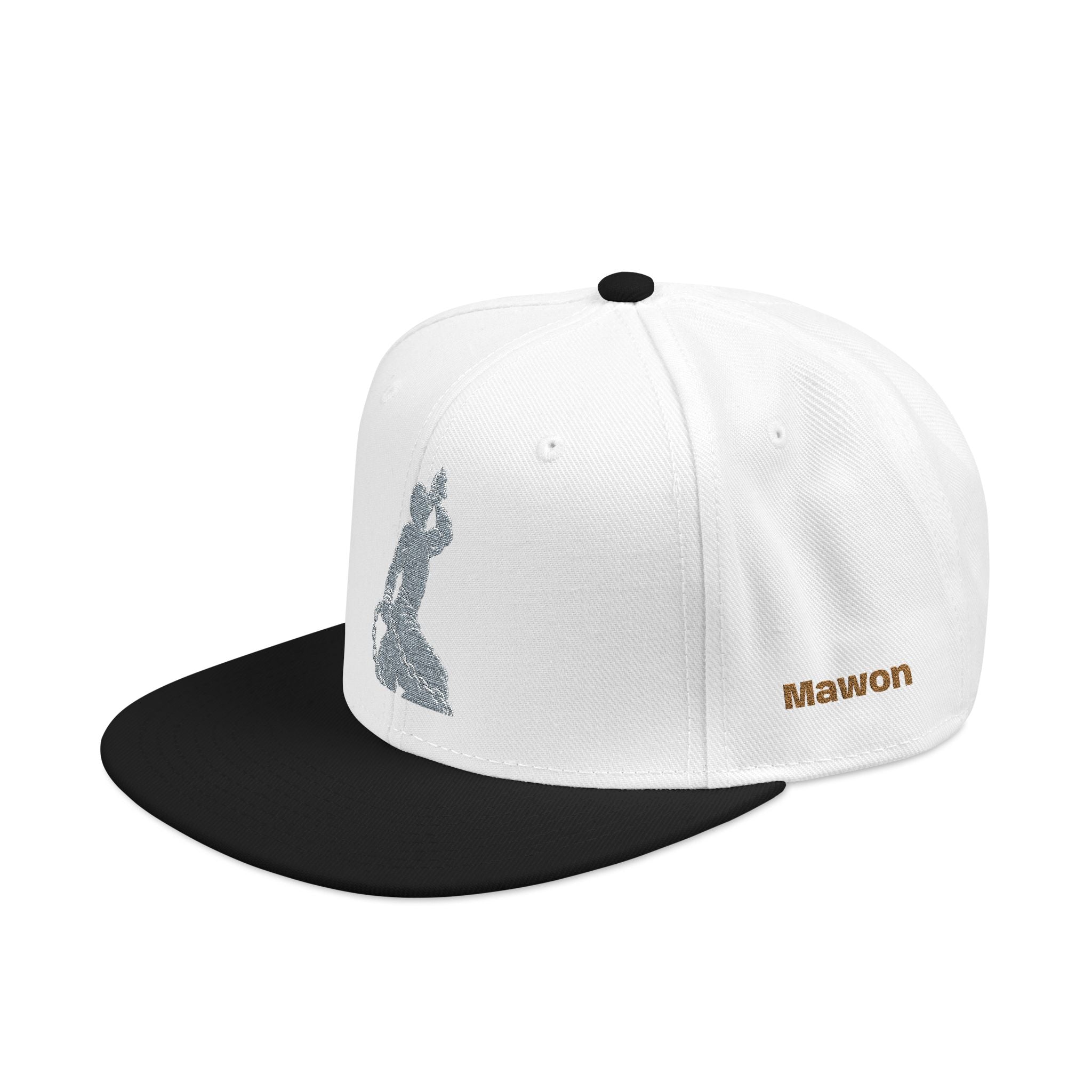 Embroidered Snapback Hat - Colorful Abstract Neg Mawon