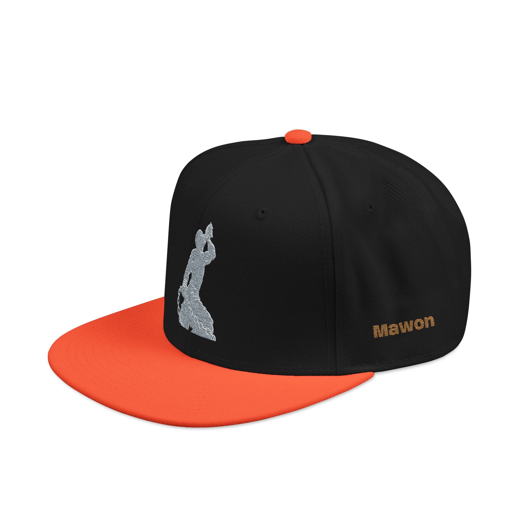 Embroidered Snapback Hat - Colorful Abstract Neg Mawon