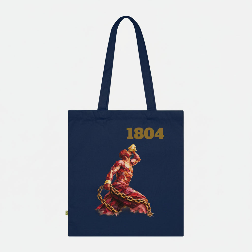 Tote Bag Red — '1804' Abstract Red & Gold Rope Neg Mawon The calling  Organic Cotton Tote — 'The big summer is calling you.'