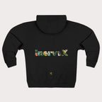 Abstract Medusa Zip Hoodie - Artistic Marble Goddess Graphic