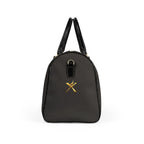 Chilli Red  Leather Travel Bag - Neg Marron with Blue and Yellow Accents