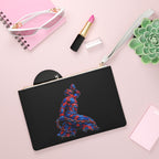 Women's Faux Leather Wristlet  Black Clutch | Premium Evening Bag
