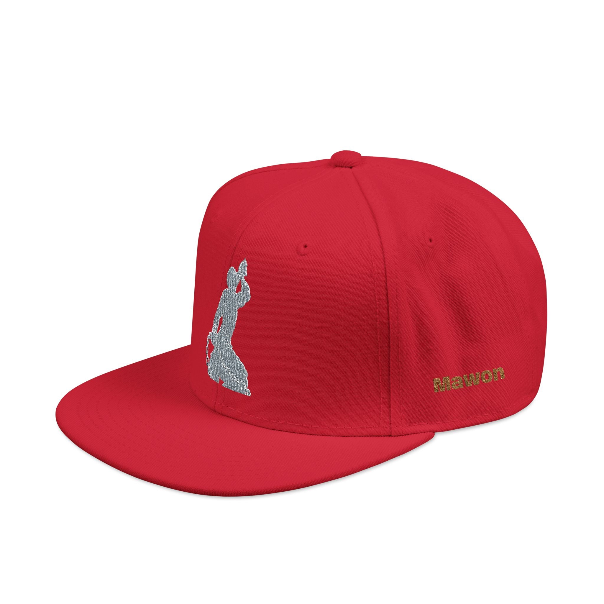 Embroidered Snapback Hat - Colorful Abstract Neg Mawon