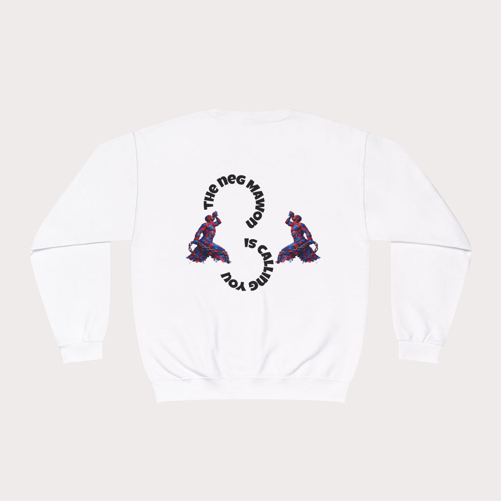 Crewneck Sweatshirt - Unisex Design Red/Blue Feathers