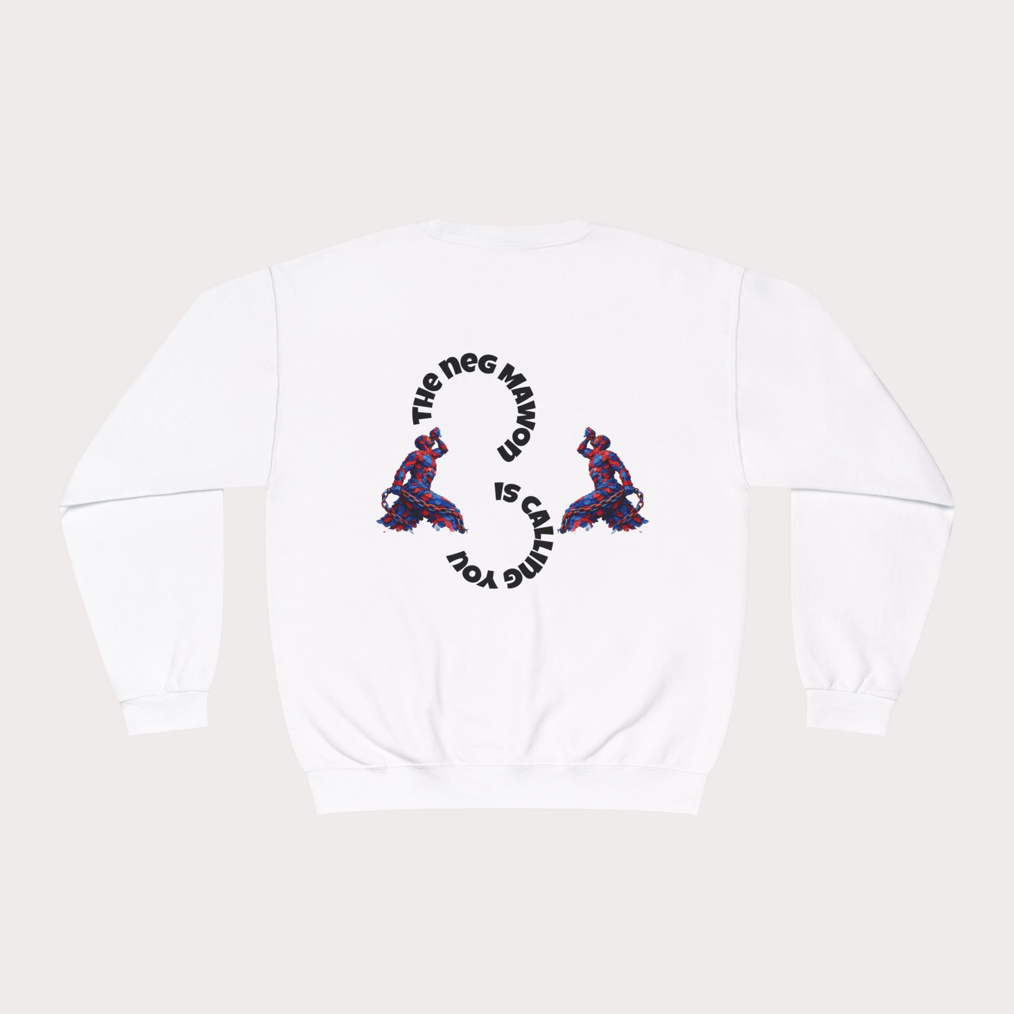 Crewneck Sweatshirt - Unisex Design Red/Blue Feathers