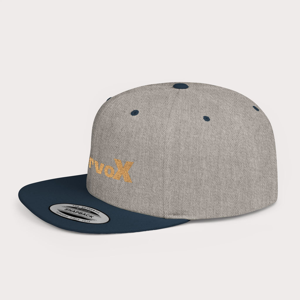 InervoX Minimal Logo Flat Bill Snapback Hat - Streetwear Cap
