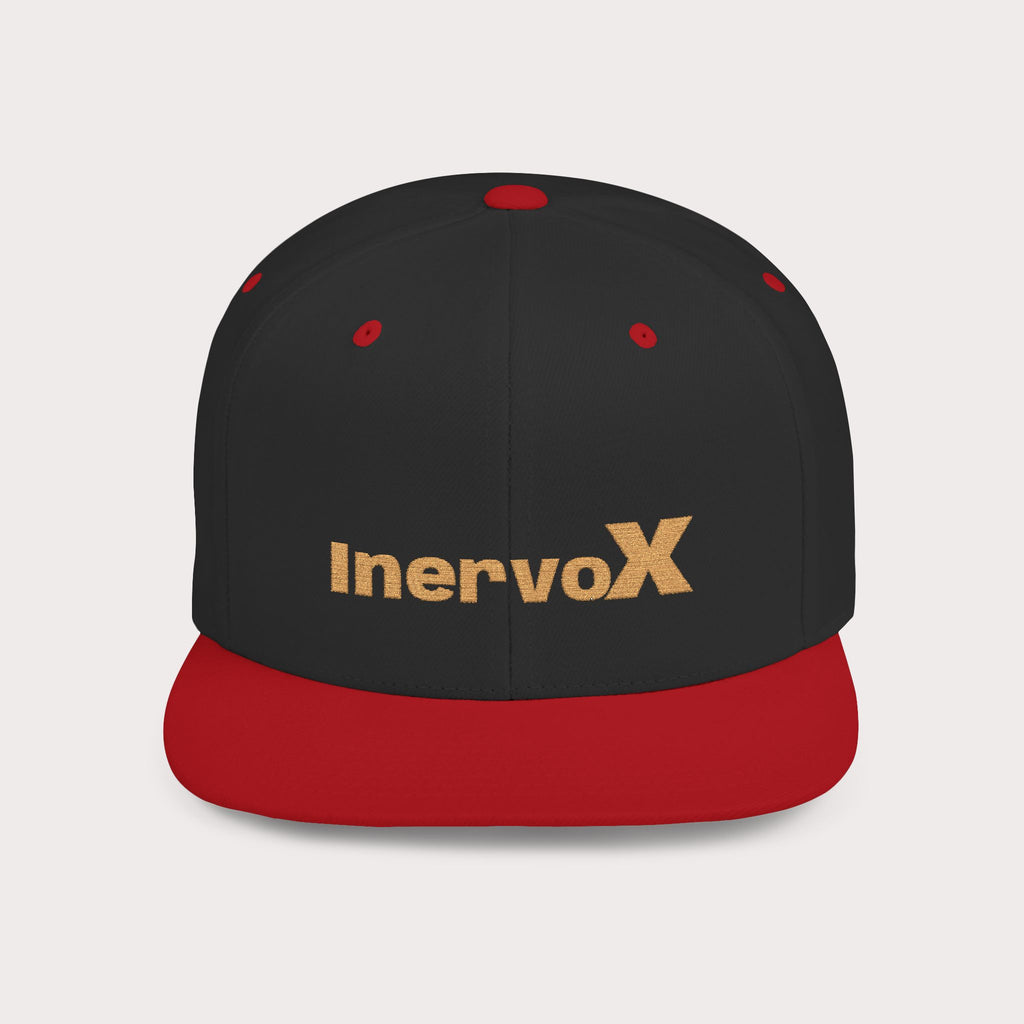 InervoX Minimal Logo Flat Bill Snapback Hat - Streetwear Cap