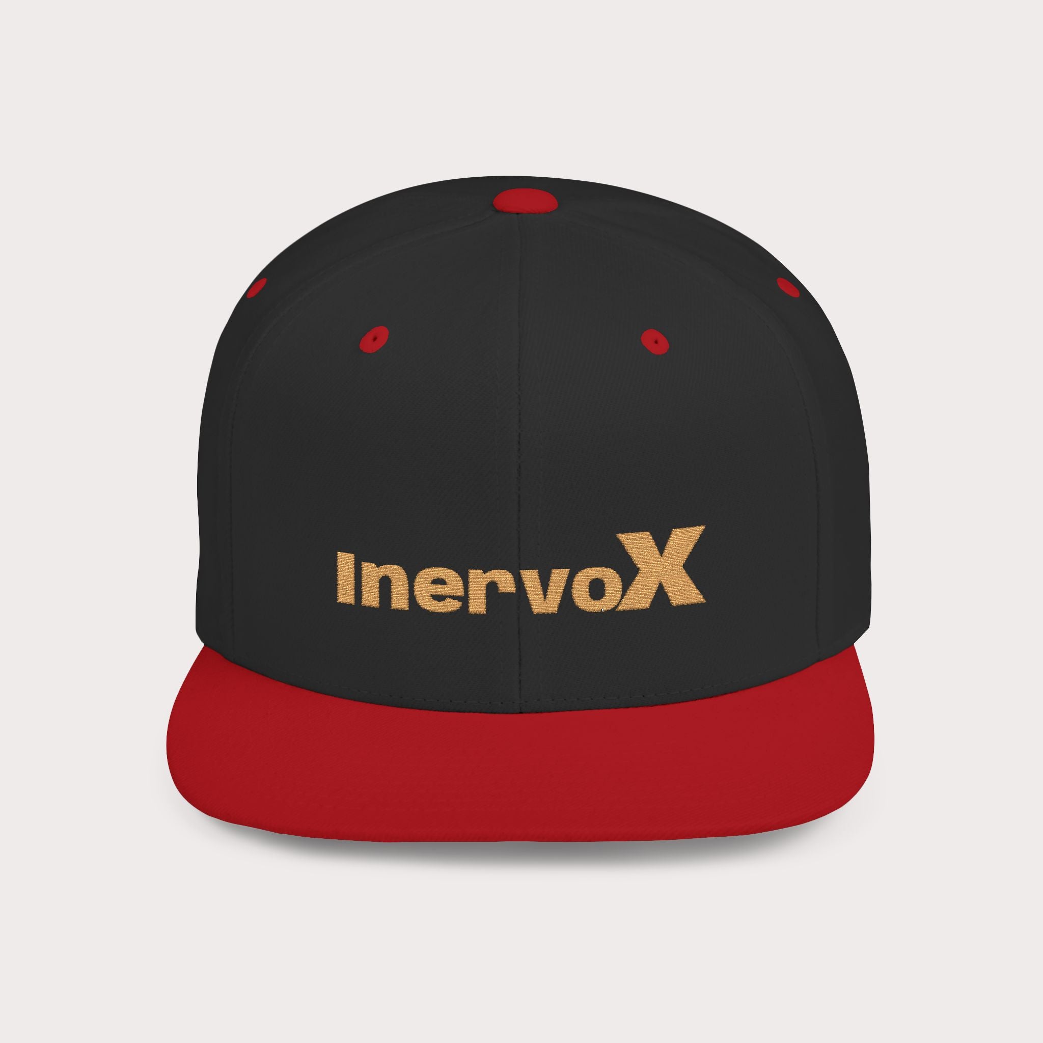 InervoX Minimal Logo Flat Bill Snapback Hat - Streetwear Cap