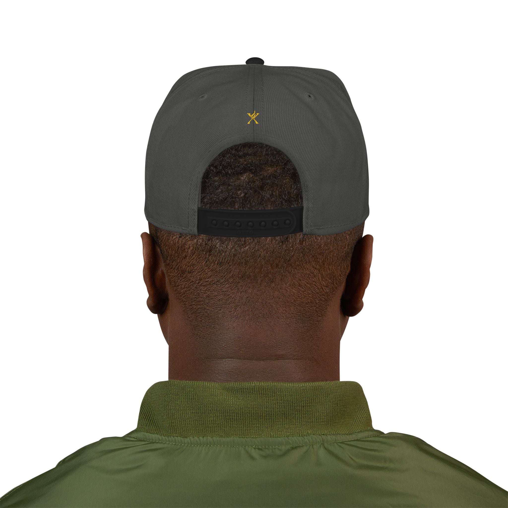 Embroidered Snapback Hat - Colorful Abstract Neg Mawon