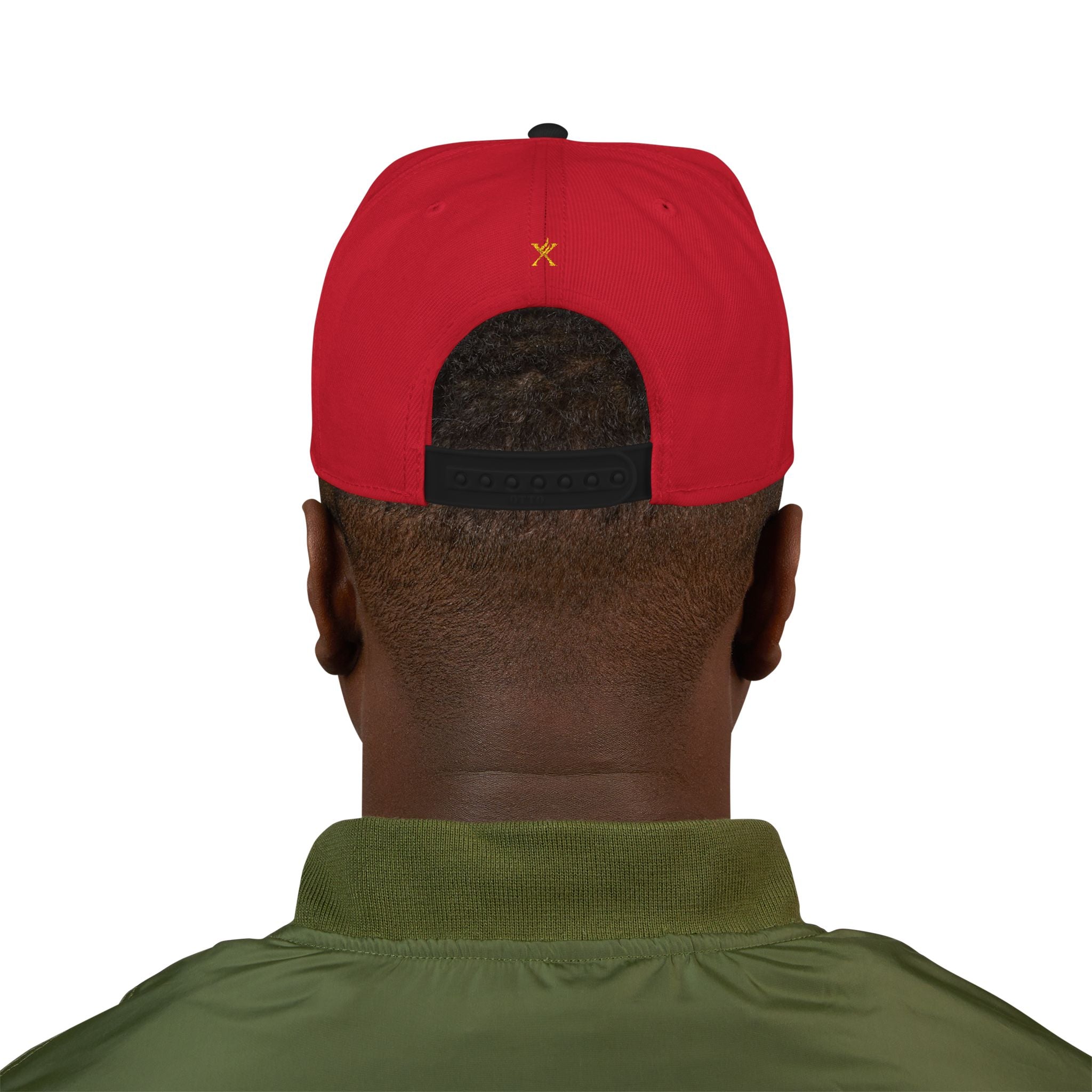 Embroidered Snapback Hat - Colorful Abstract Neg Mawon