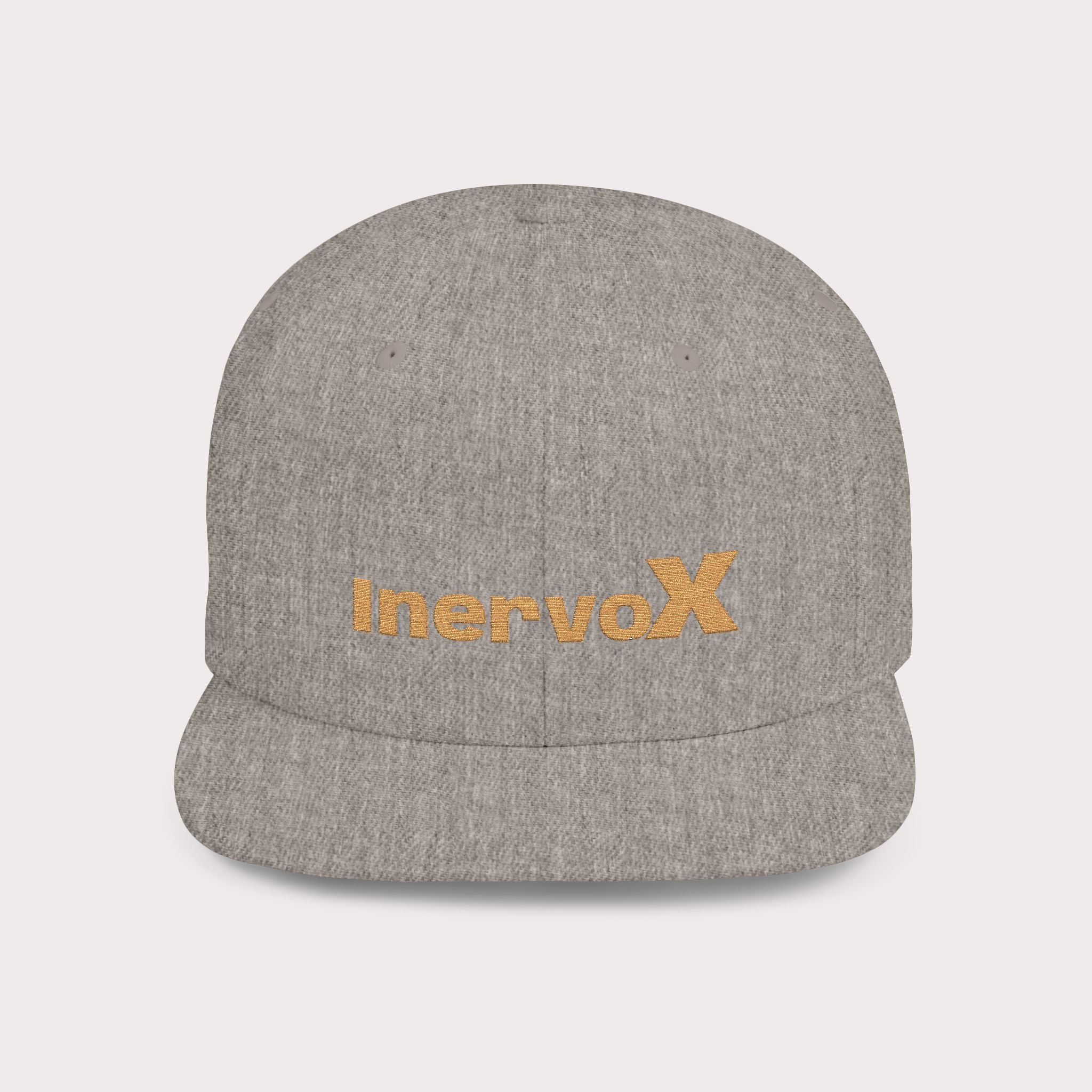 InervoX Minimal Logo Flat Bill Snapback Hat - Streetwear Cap