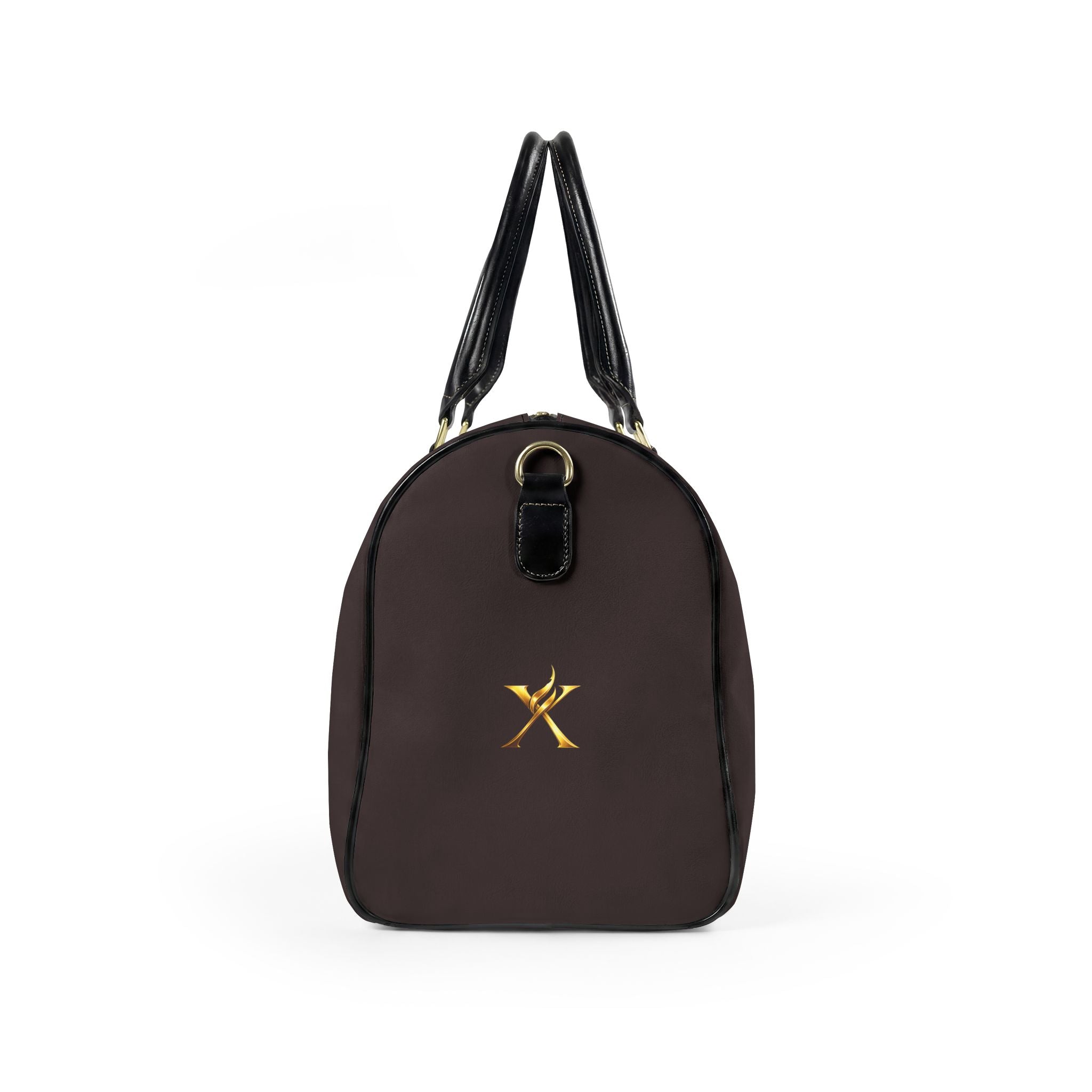 Premium Weekender Black Travel Bag-  Neg Marron Design with Red and Gold Accents