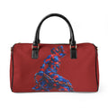 Chilli Red  Leather Travel Bag - Neg Marron Design with Blue and Red Accents