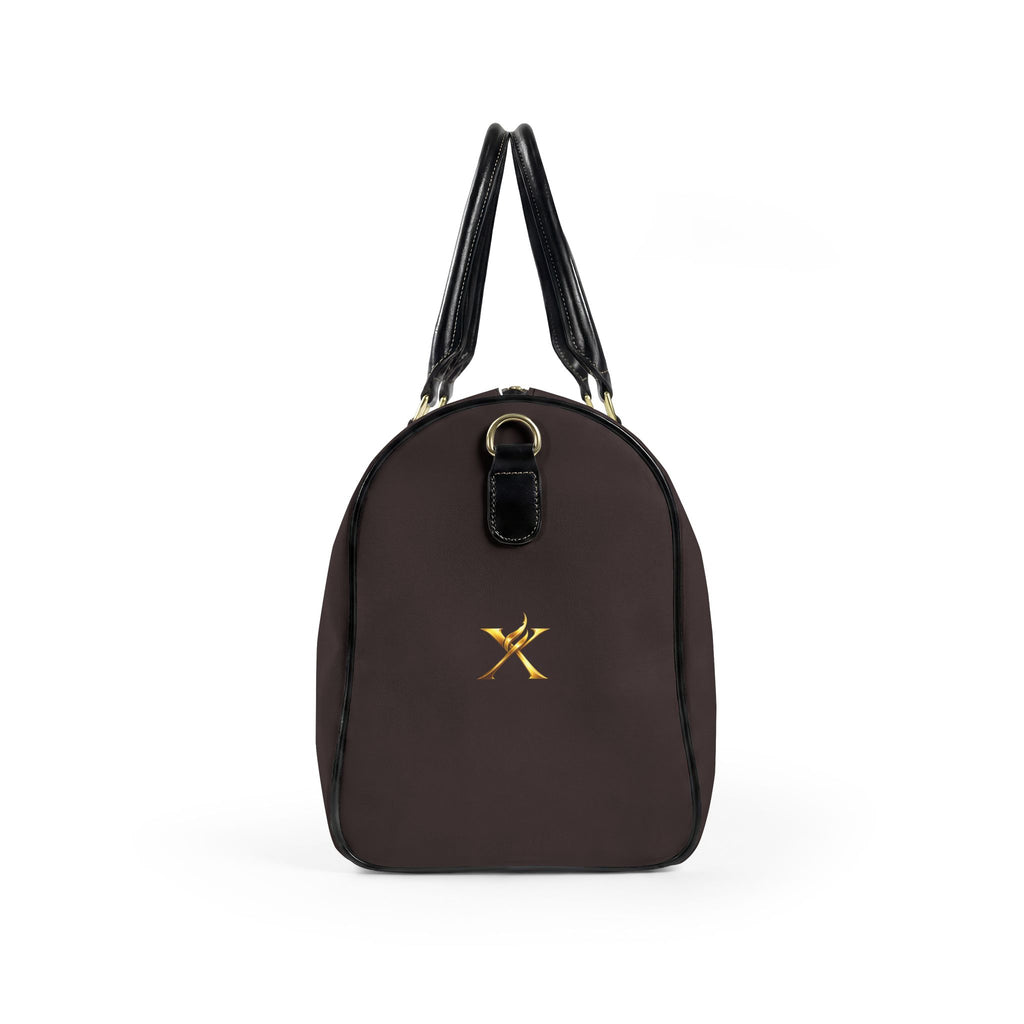 Premium Weekender Black Travel Bag-  Neg Marron Design with Blue and Red Accents