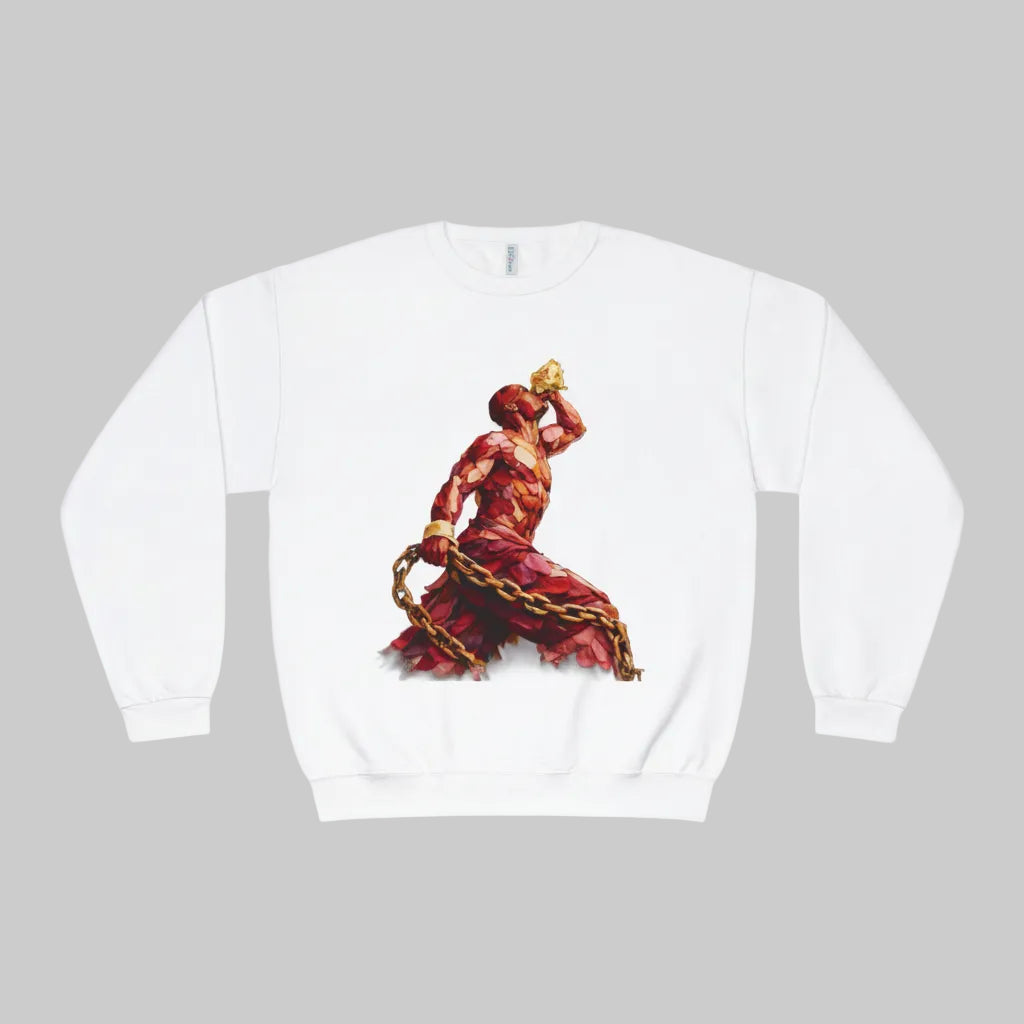 Red sneaker with a Neg marron logo on a white background