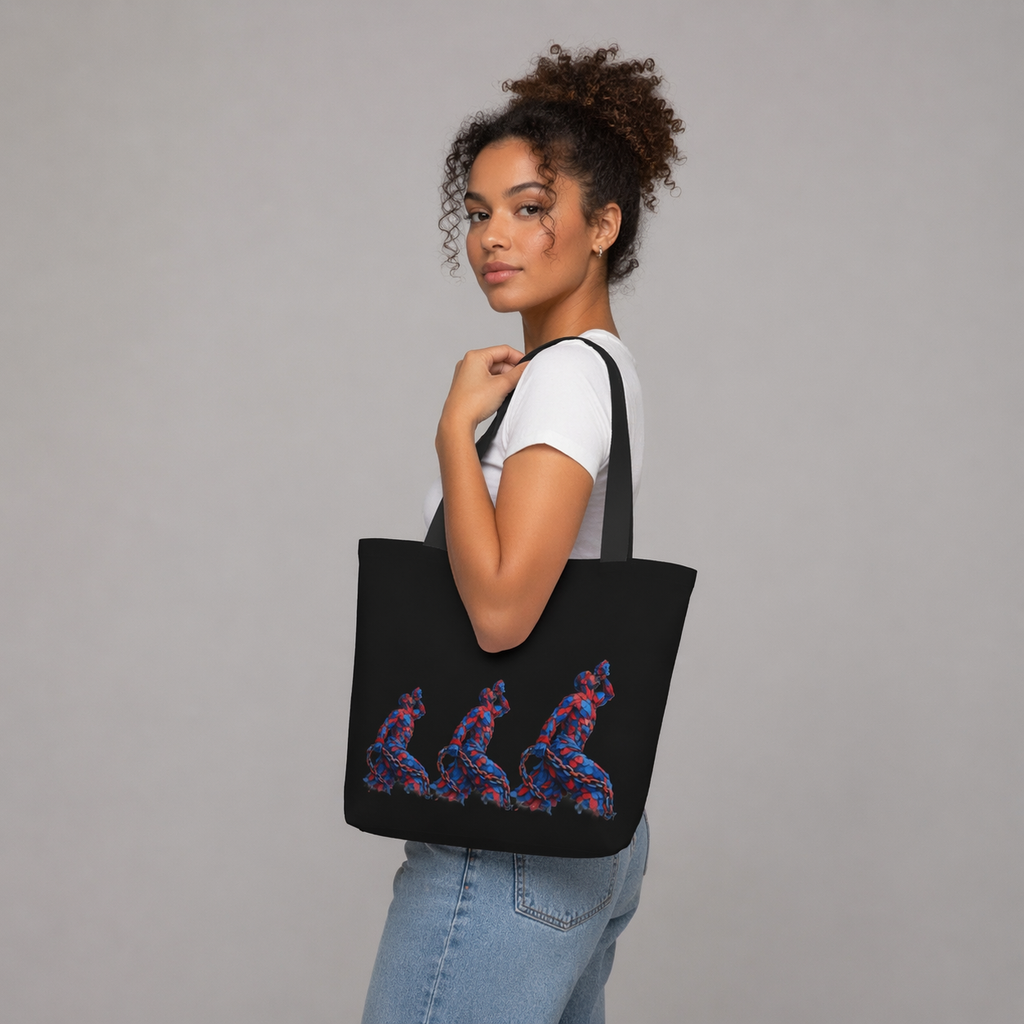 Women  Black Shopping Bags (MultiSided)  Design Neg Mawon walk