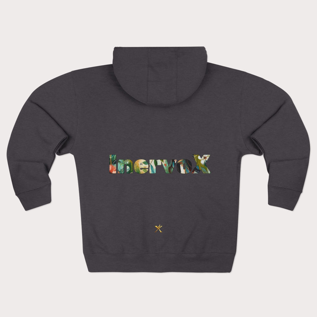 Abstract Medusa Zip Hoodie - Artistic Marble Goddess Graphic - InervoX
