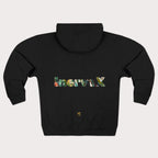 Abstract Medusa Zip Hoodie - Artistic Marble Goddess Graphic - InervoX