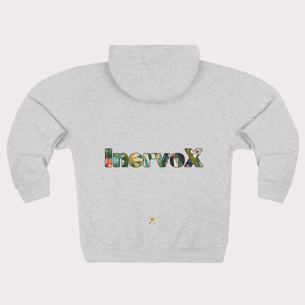 Abstract Medusa Zip Hoodie - Artistic Marble Goddess Graphic - InervoX