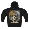 Abstract Medusa Zip Hoodie - Artistic Marble Goddess Graphic Zip-Up - InervoX