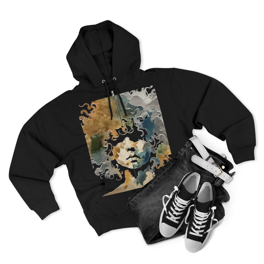 Abstract Medusa Zip Hoodie - Artistic Marble Goddess Graphic Zip-Up - InervoX