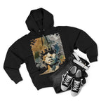 Abstract Medusa Zip Hoodie - Artistic Marble Goddess Graphic Zip-Up - InervoX