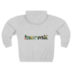 Abstract Medusa Zip Hoodie - Artistic Marble Goddess Graphic Zip-Up - InervoX