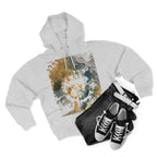 Abstract Medusa Zip Hoodie - Artistic Marble Goddess Graphic Zip-Up - InervoX