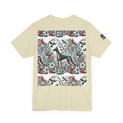 Artistic Floral Dog Tee - Unisex Jersey Short Sleeve | Unique Nature - Inspired Design - InervoX