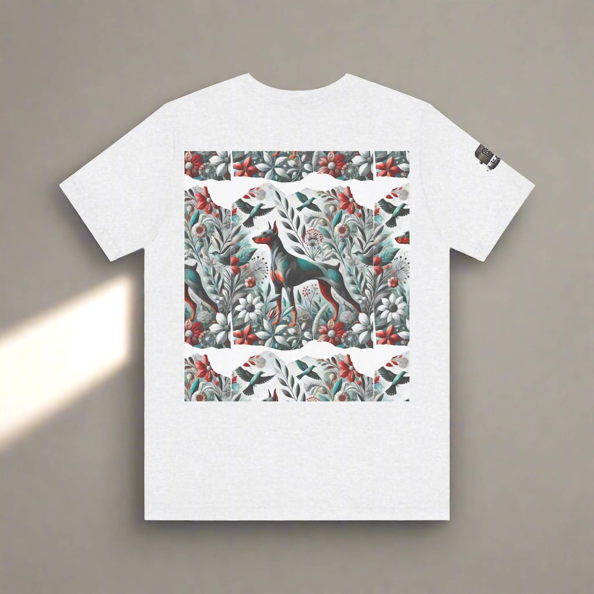 Artistic Floral Dog Tee - Unisex Jersey Short Sleeve | Unique Nature - Inspired Design - InervoX