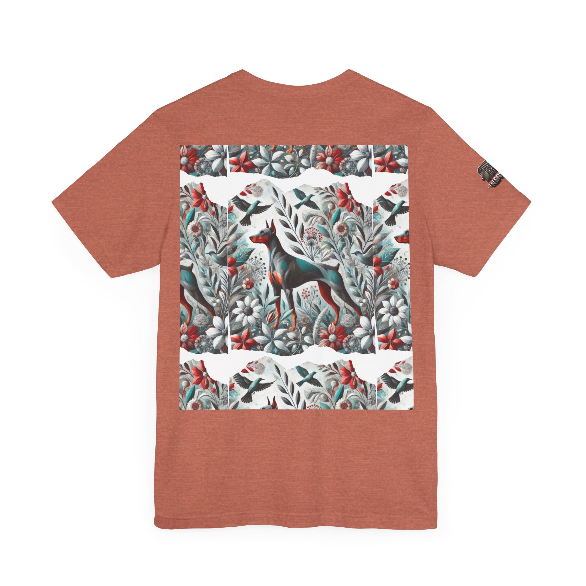 Artistic Floral Dog Tee - Unisex Jersey Short Sleeve | Unique Nature-Inspired Design - InervoX