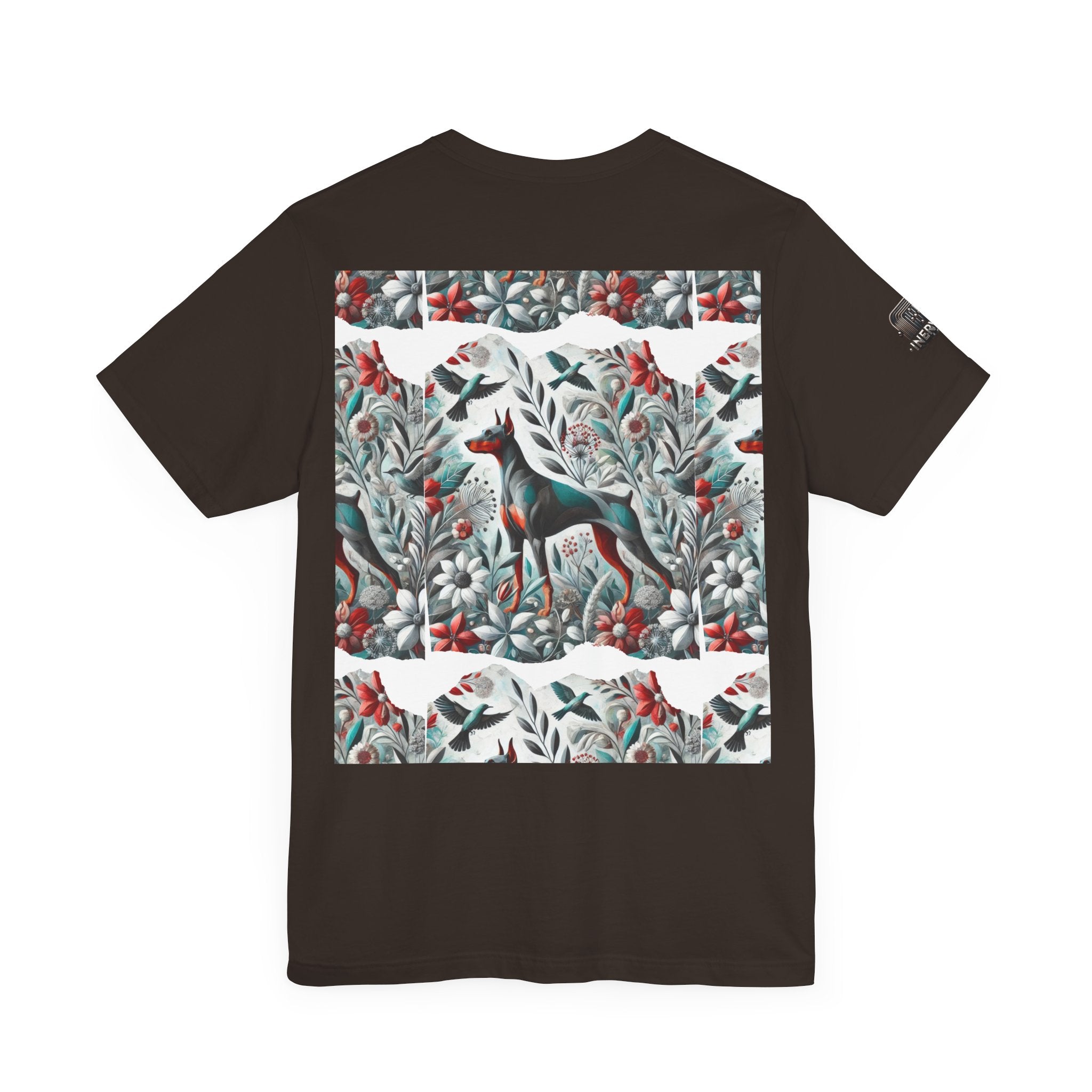 Artistic Floral Dog Tee - Unisex Jersey Short Sleeve | Unique Nature-Inspired Design - InervoX