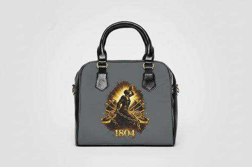 Artistic Shoulder Handbag Grey- 1804 Neg Marron Fusion - InervoX