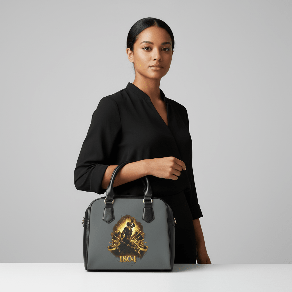 Artistic Shoulder Handbag Grey- 1804 Neg Marron Fusion - InervoX