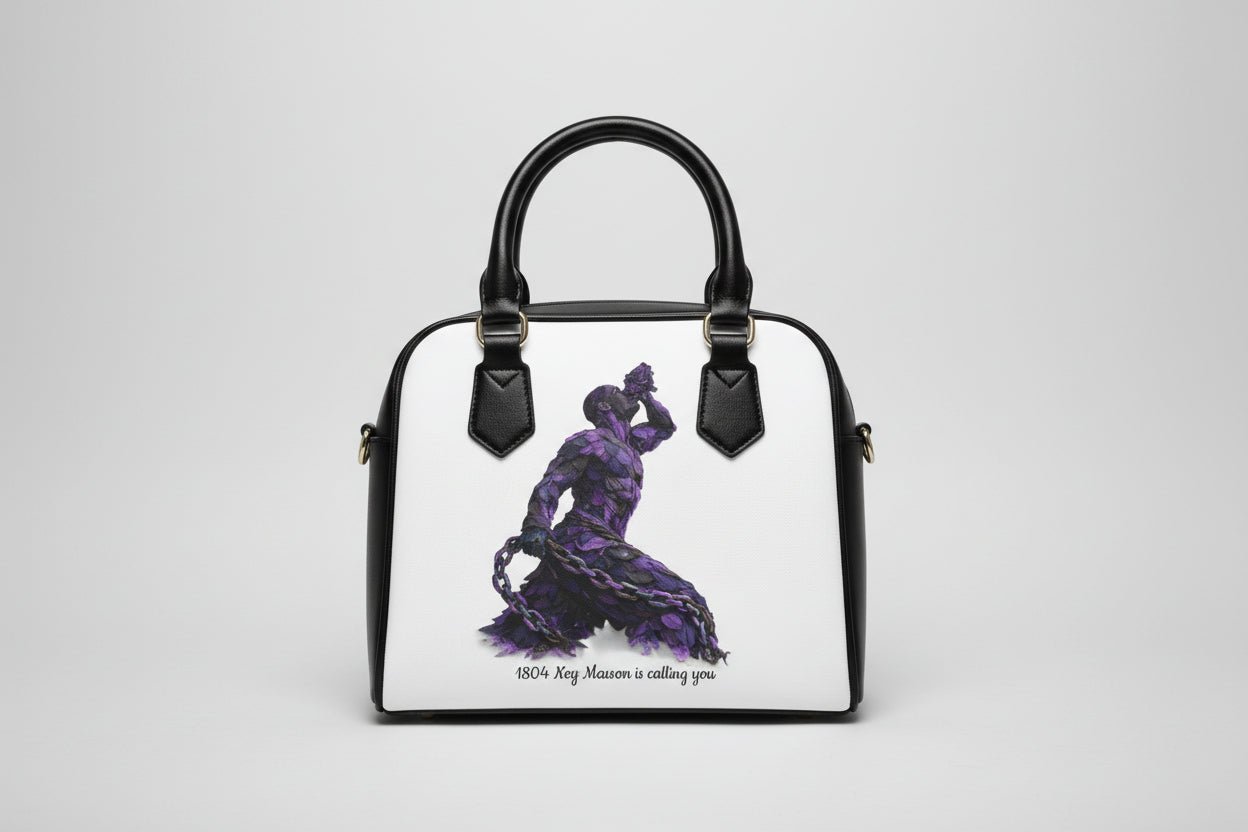 Artistic Shoulder Handbag - Purple & Black Neg Mawon The Calling - InervoX