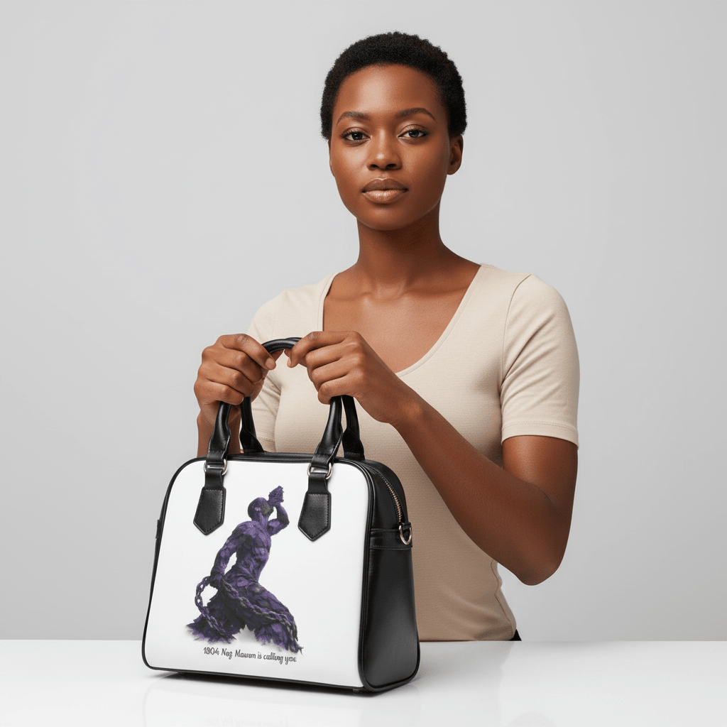 Artistic Shoulder Handbag - Purple & Black Neg Mawon The Calling - InervoX