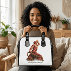 Artistic Shoulder Handbag - Red & Gold Neg Mawon The Calling - InervoX