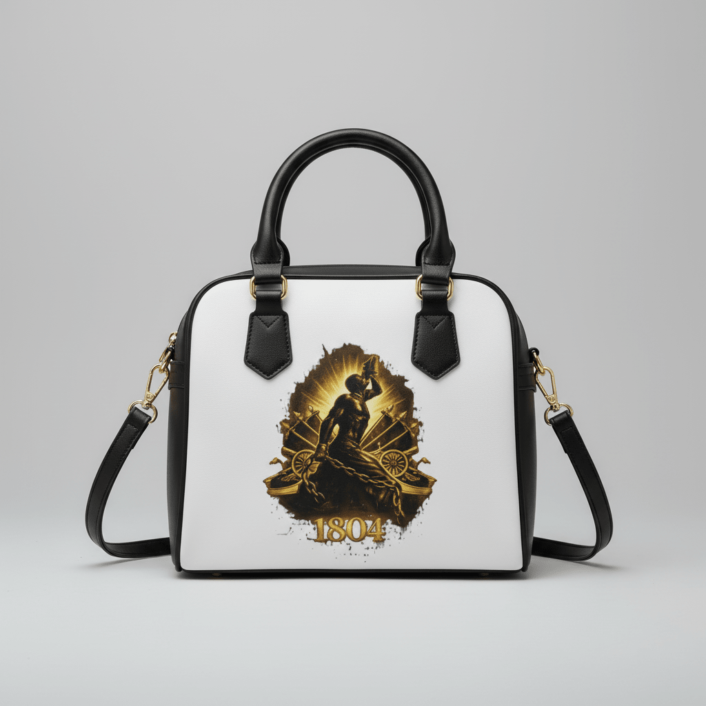 Artistic White Shoulder Handbag - 1804 Neg Marron Fusion - InervoX