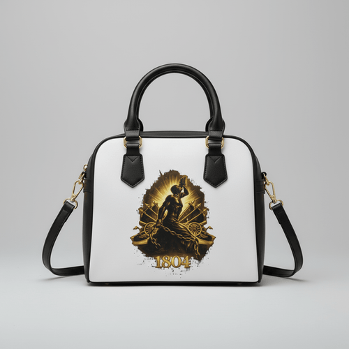 Artistic White Shoulder Handbag - 1804 Neg Marron Fusion - InervoX